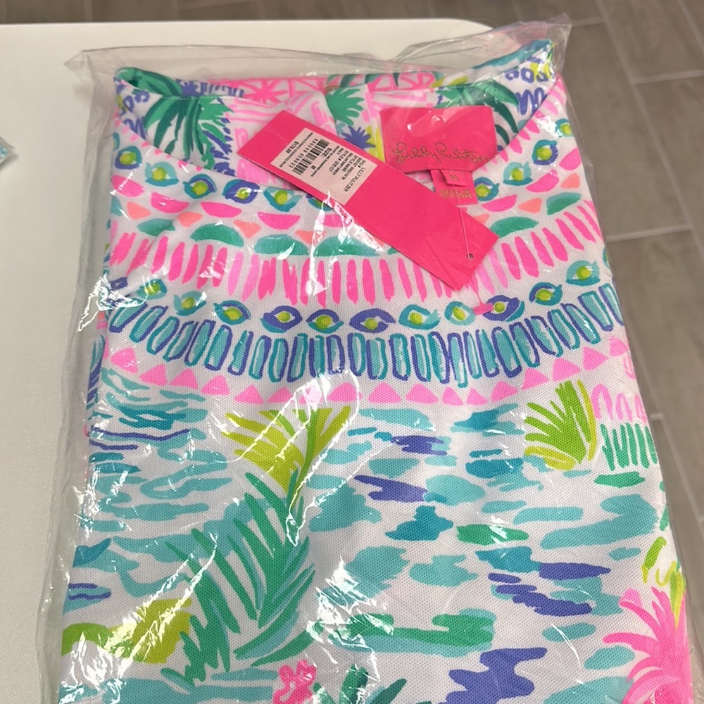 NWT Lilly Pulitzer Gellar Shift Dress Multi Private Island Engineered Size M & L - Picture 4 of 4